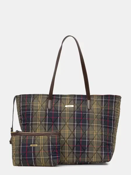 Barbour shopper torba iz tartana rdeča
