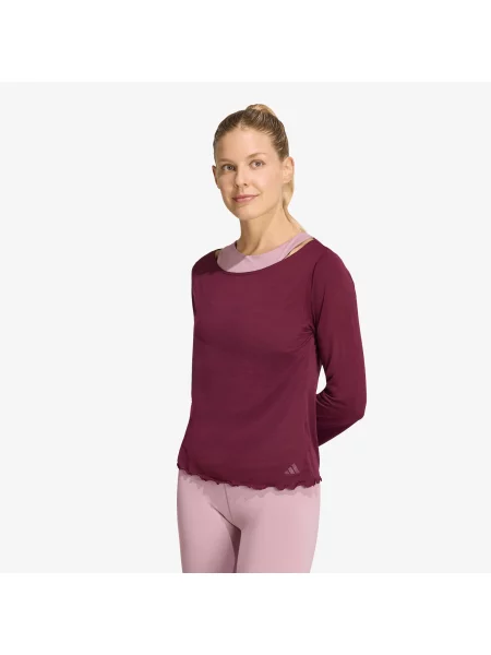 Tricou adidas Motion Long Sleeve Maroon L roșu
