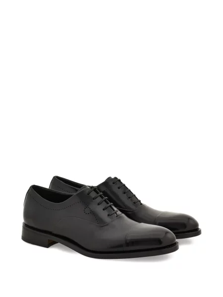 Oxford Ferragamo din piele negru