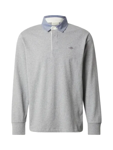 GANT Tricou albastru fumuriu / amestecat gri