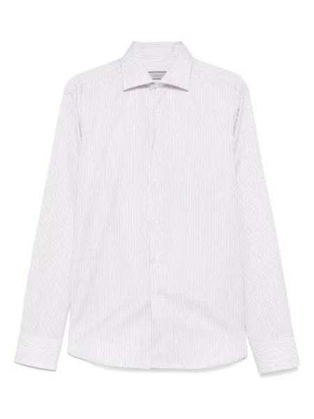 Pruhovaná košile Canali červená