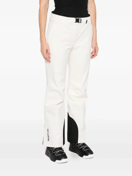 Cu centură pantaloni de schi Moncler Grenoble alb