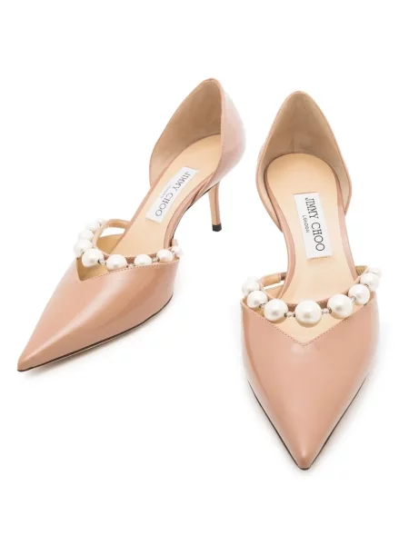 Bateliai Jimmy Choo su perlais rožinė