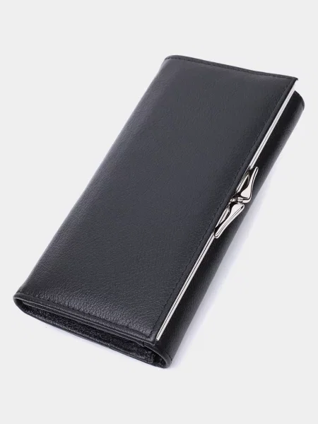 Кожаный кошелек St Leather Accessories черный
