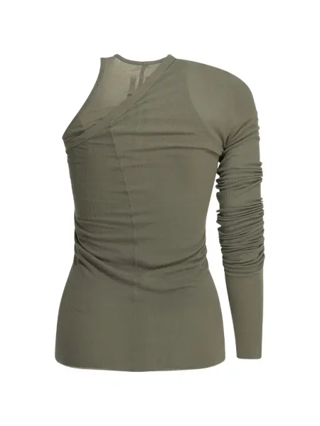 Top Rick Owens cu un umăr gol verde