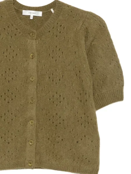 Scurt cardigan Frame tricotate verde