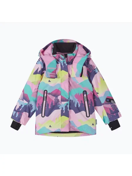 Geacă de schi pentru copii Reima Kiiruna grey pink gri