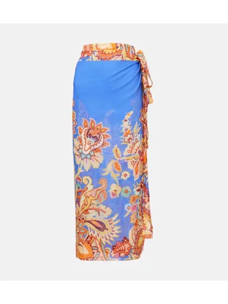 Fustă Etro de mătase cu imagine