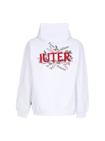 Bluza z kapturem Iuter z kapturem z nadrukiem biała