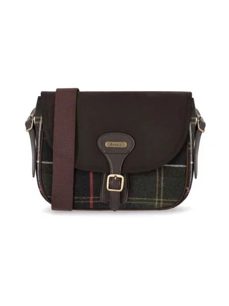 Barbour torebka z dodatkiem wełny brązowa