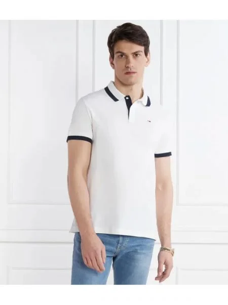 Tommy Jeans Polo TJM REG SOLID TIPPED alb