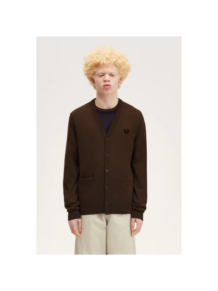 Cardigan Fred Perry clasic maro
