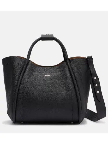 Geanta de piele Max Mara din piele negru