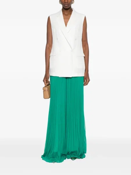 Pantaloni plisați Max Mara verde