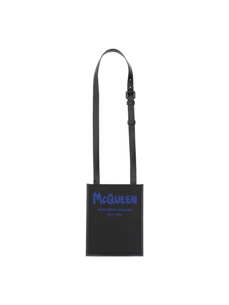 Torba crossbody Alexander Mcqueen z nadrukiem czarna