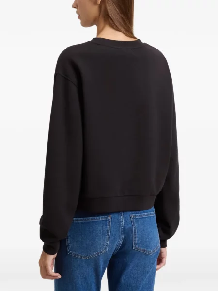 Суитчър Woolrich бродиран с кръгло деколте черно