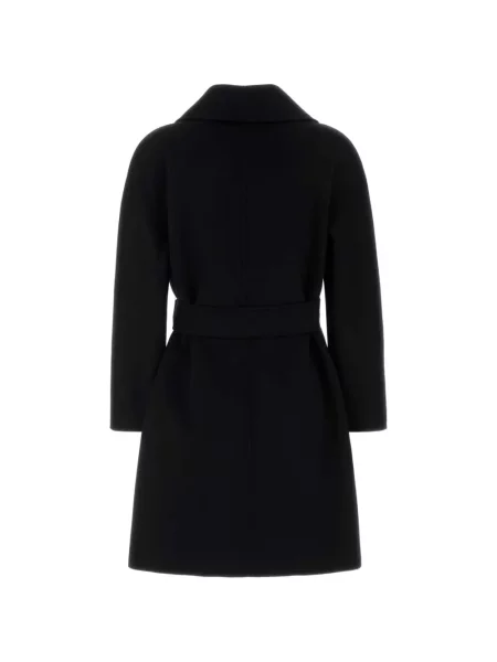 Gulerat cu centură palton Max Mara negru