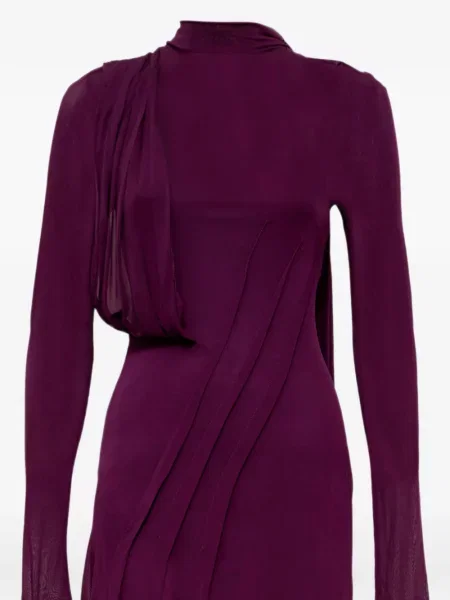 Rochie maxi Acler drapată violet