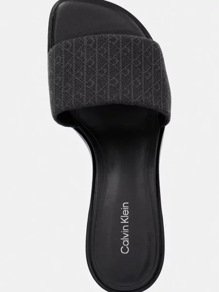 Calvin Klein Papucs Block Heel Sandal Aop fekete