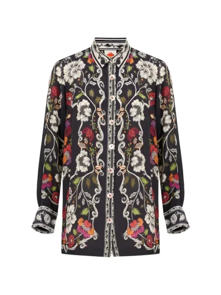 Cămașă Farm Rio cu model floral cu imagine negru