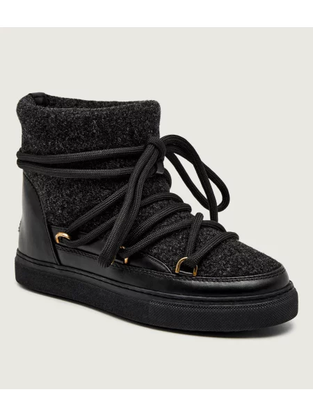 INUIKII Bocanci FELT cu adaos de piele negru