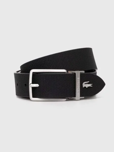 Lacoste de piele cu doua fete barbati negru
