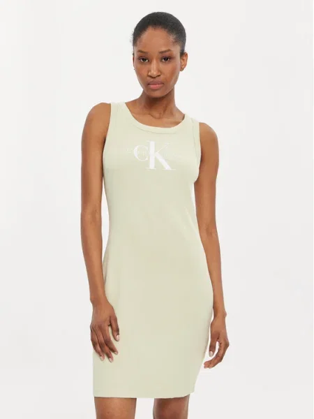 Calvin Klein Jeans Rochie de vară Archival Monologo verde
