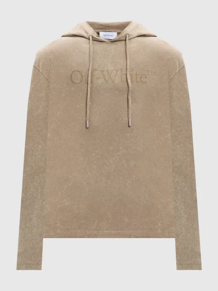 Лонгслів Laundry кольору з капюшоном Off-white хакі