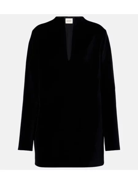 Rochie Khaite de catifea negru