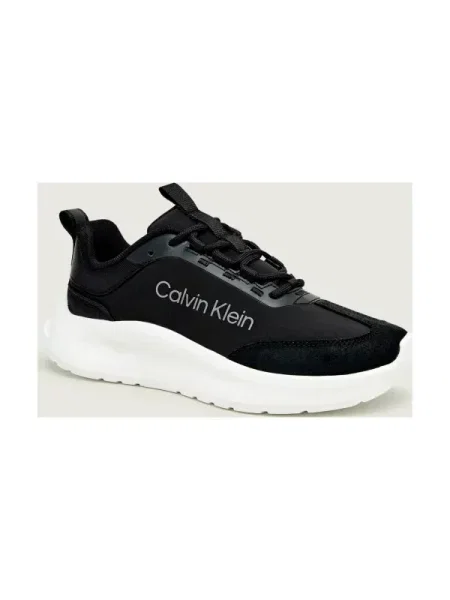 Sneakerși Calvin Klein din piele negru