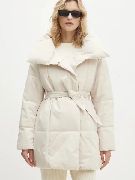 Куртка Answear.LAB зимова oversize бежевий