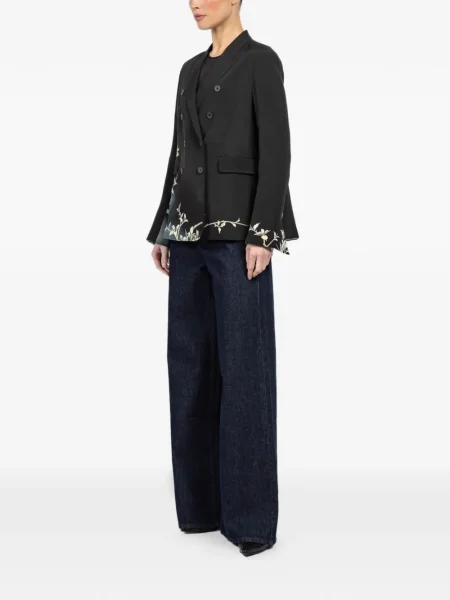 Květinová dvouřadá bunda Ibrigu s potiskem černá