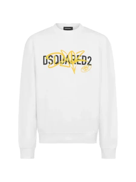 Hanorac crewneck Dsquared2 alb