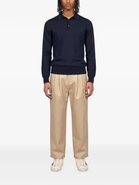 Lung tricou polo Kangra albastru