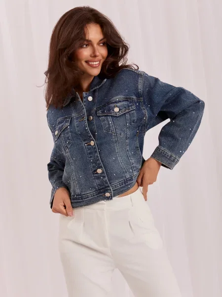 Geacă de blugi Italy Moda albastru