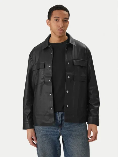 Calvin Klein Jeans Geacă din imitație de piele negru