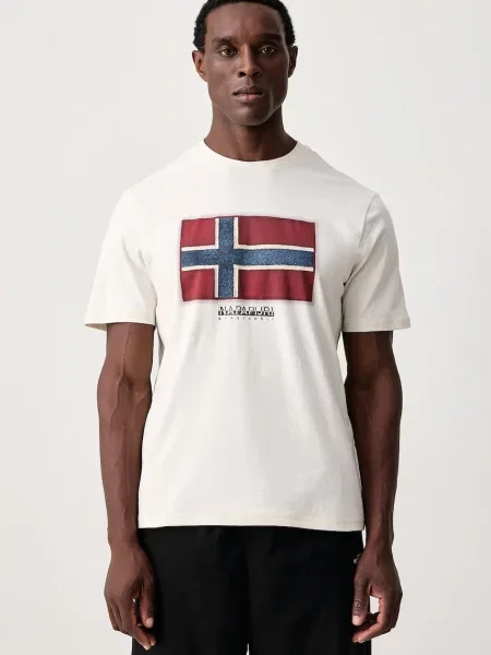 Napapijri tricou pentru bărbați din Flag bej