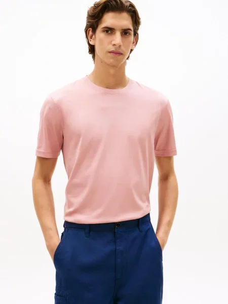 Tommy Hilfiger Tailored koszulka Mężczyźni S różowy