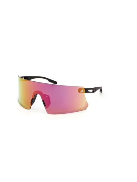 Okulary adidas Dunamis Sport matowa czerń soczewka lustrzana fioletowa czarne
