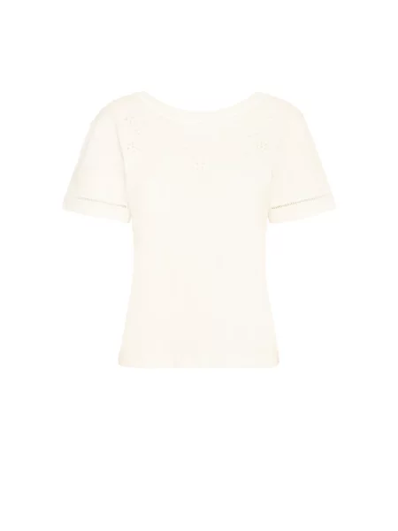 Krótka koszulka Ichi z krótkim rękawem biała