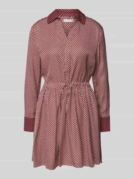 Sukienka mini z tunelem w talii Tommy Hilfiger bordowa