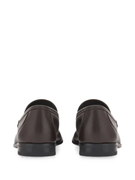 Pantofi loafer Ferragamo cu cataramă maro