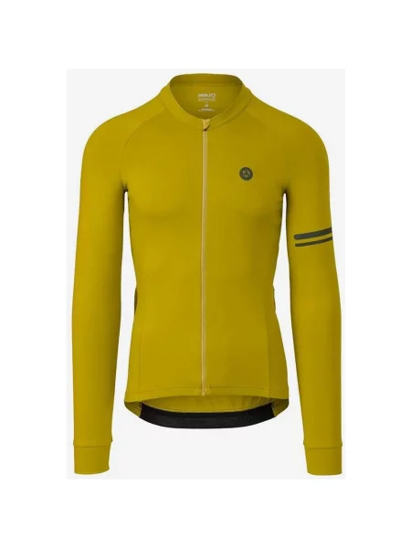 Koszulka rowerowa AGU Solid Jersey Performance długi rękaw zielonkawa XL zielona