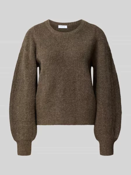 Sweter z dzianiny z okrągłym dekoltem model KACHEL' Vila
