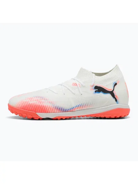 PUMA Future 8 Match TT férfi futballcipő puma fehér/puma fekete/csillogó piros. Méret: 40 EU fehér