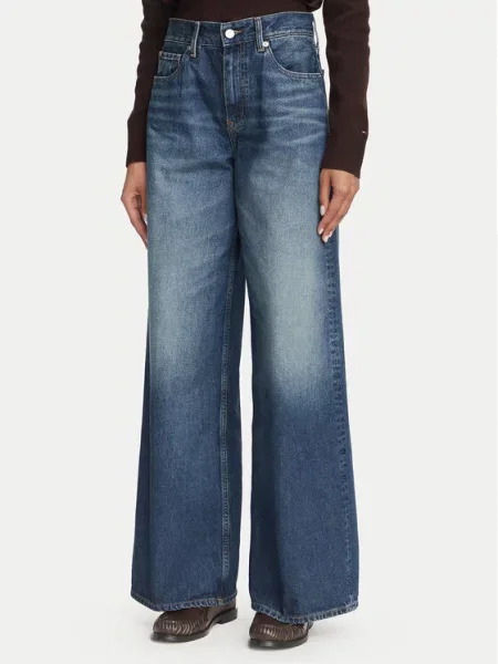 Tommy Hilfiger Blugi Indie Wide Leg albastru