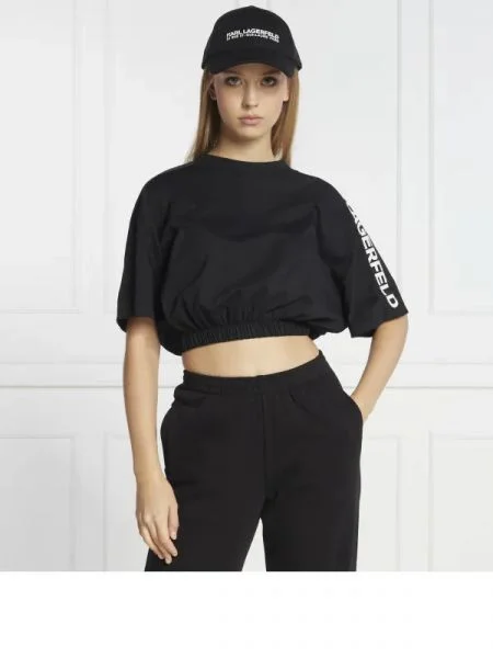 Karl Lagerfeld Tricou mix | Relaxed fit negru