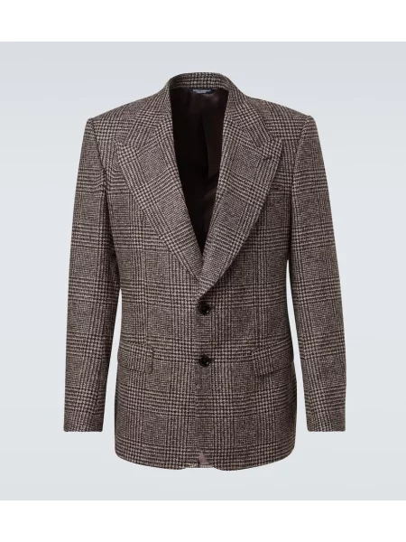 Blazer Dolce&gabbana s karirastim vzorcem rjava