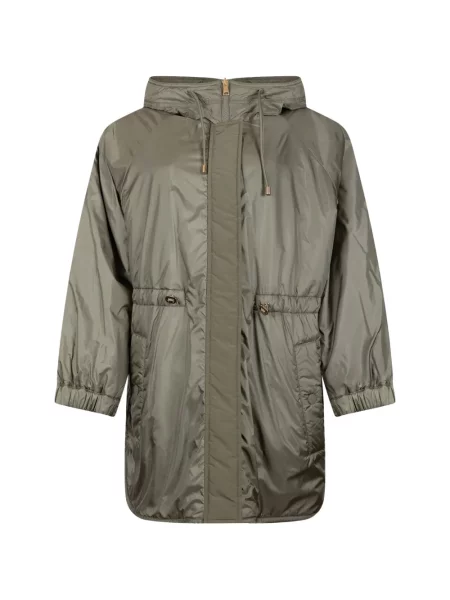 Palton Weekend Max Mara cu glugă cu cordon gri