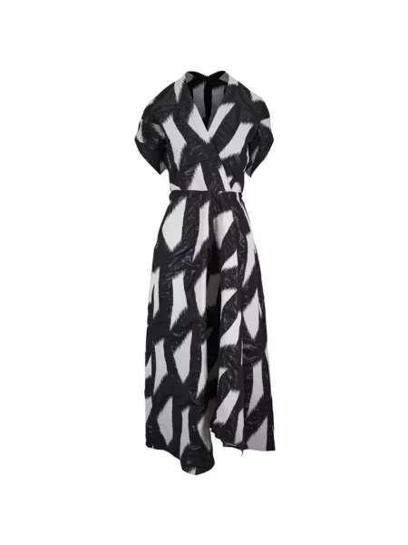 Sukienka Zero + Maria Cornejo z dekoltem w serek garniturowa czarna